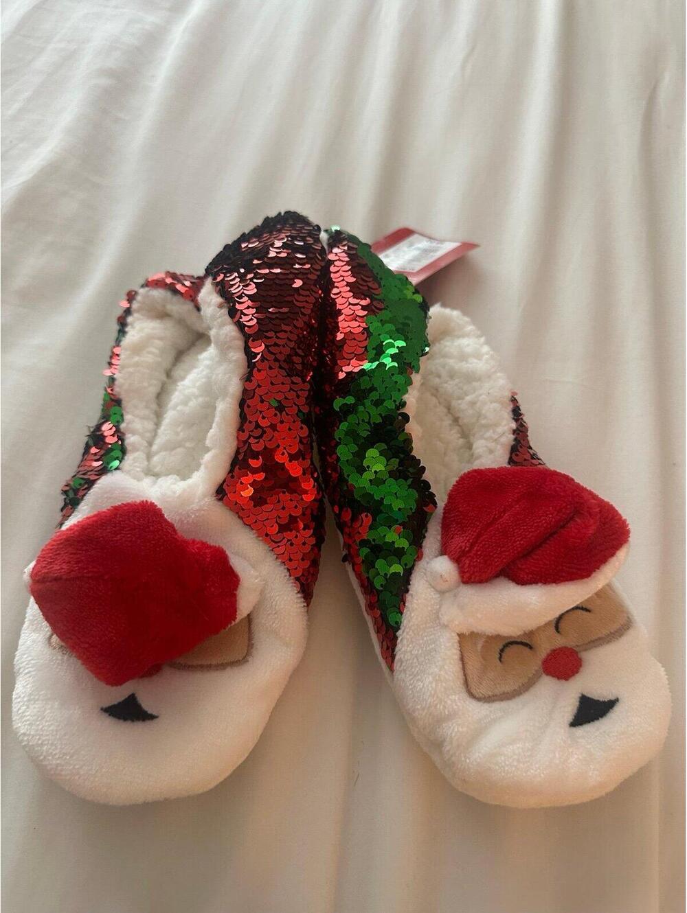 Target Santa Sequin Socks NWT